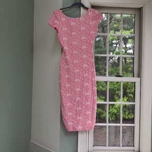 Pale pink floral dress size small